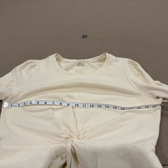 Pilcro Cream Twist-Front Sweatshirt - Picture 13 of 16